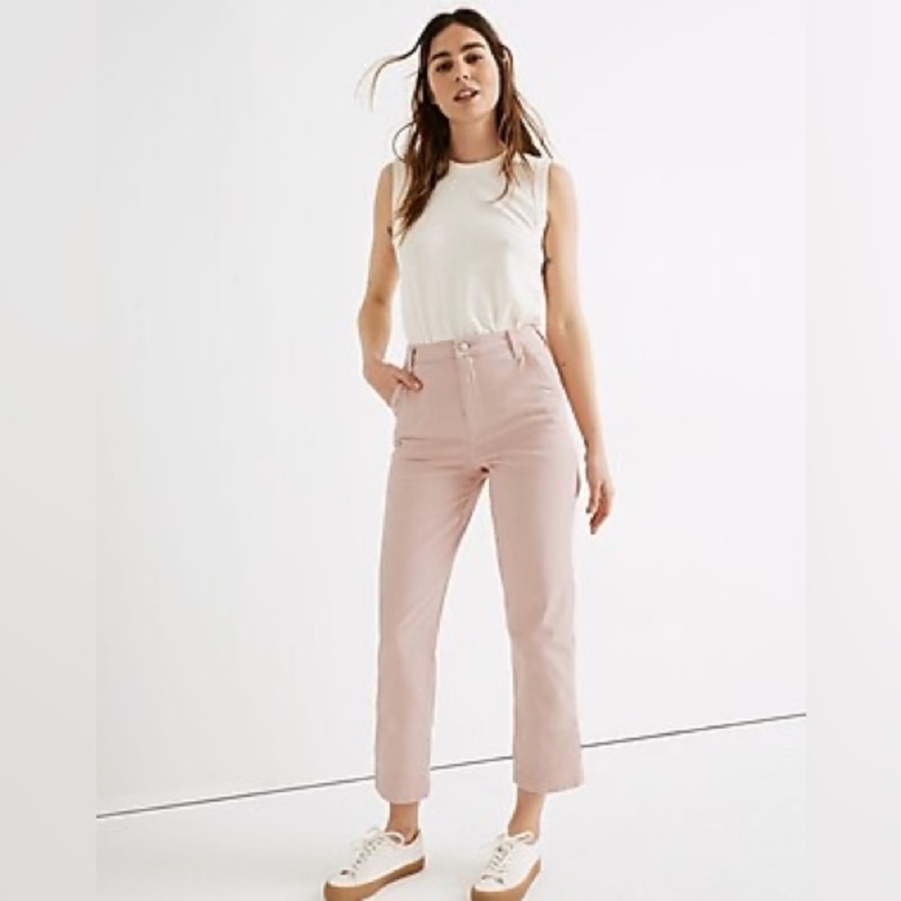 Madewell Classic Straight Pants - 30 - pink blush color